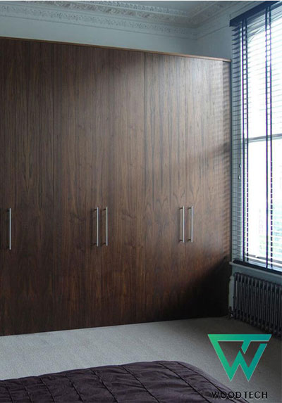  Tủ quần áo gỗ óc chó veneer  đẹp WT - 0008